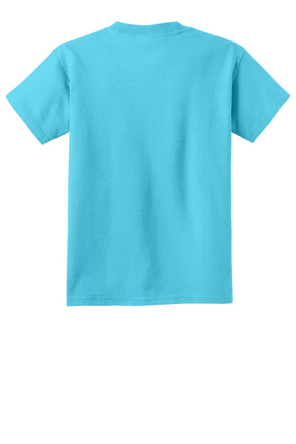 Custom Embroidered Port & Co T-Shirts  in Tidal Wave