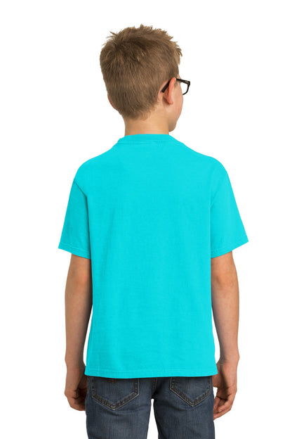 Custom Embroidered Port & Company Youth Beach Wash Garment-Dyed Tee. PC099Y,Tidal Wave