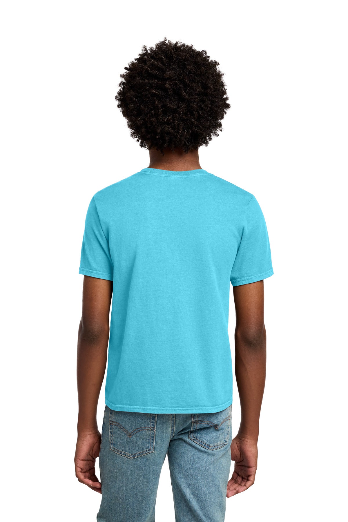 Custom Embroidered Port & Co T-Shirts  in Tidal Wave