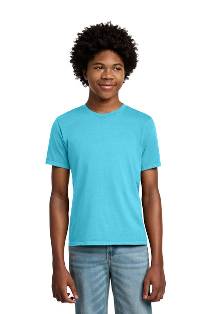 Custom Embroidered Port & Co T-Shirts  in Tidal Wave