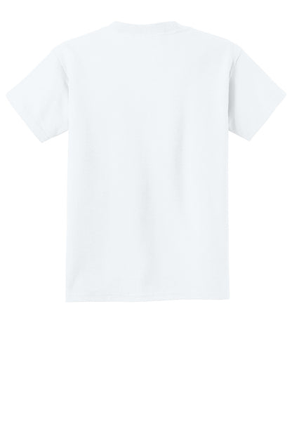 Custom Embroidered Port & Co T-Shirts  in White