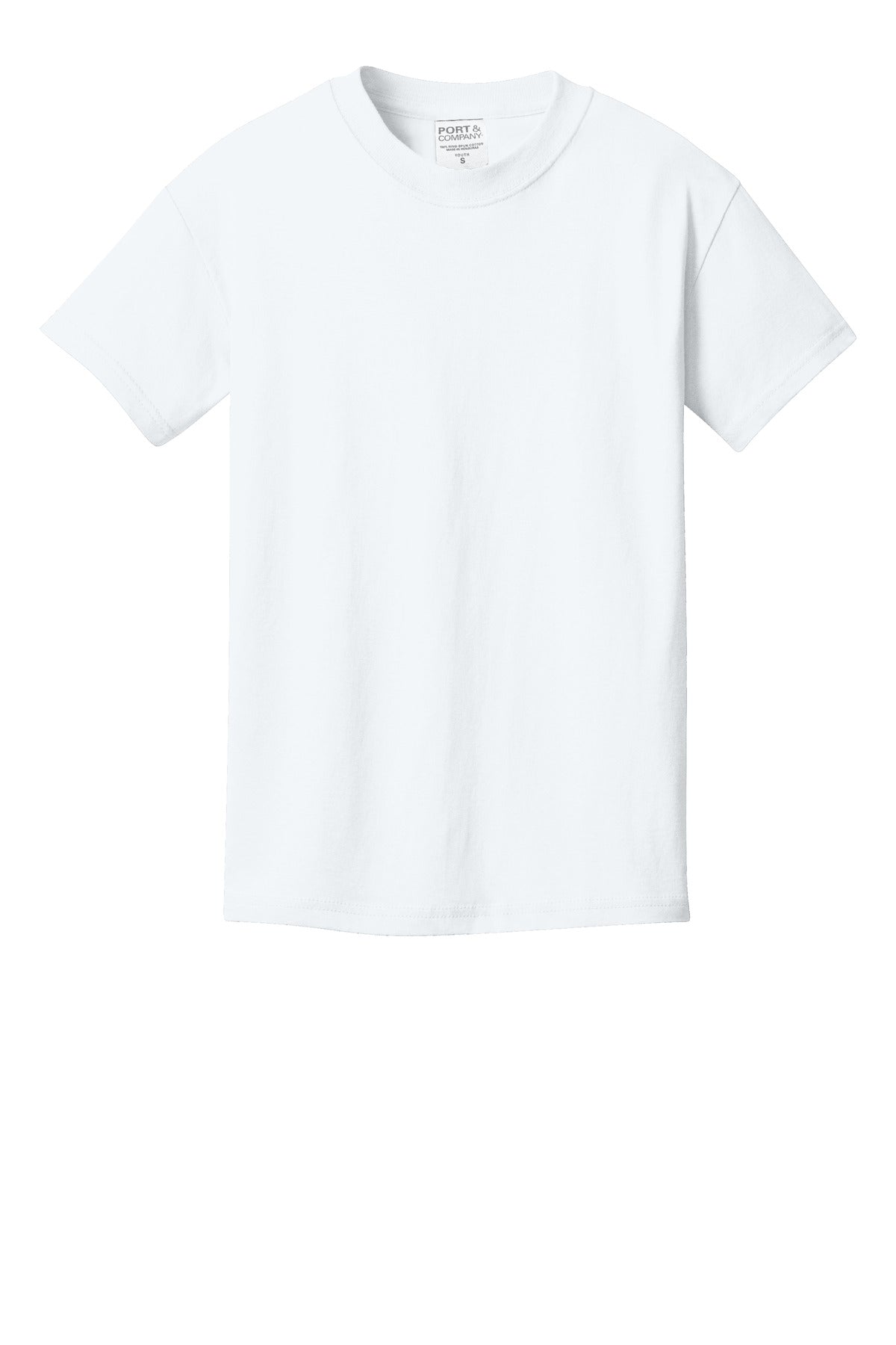 Custom Embroidered Port & Co T-Shirts  in White