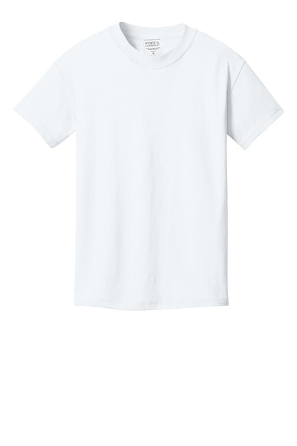 Custom Embroidered Port & Co T-Shirts  in White