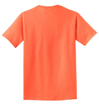 Custom Embroidered Port & Co T-Shirts  in Neon Orange