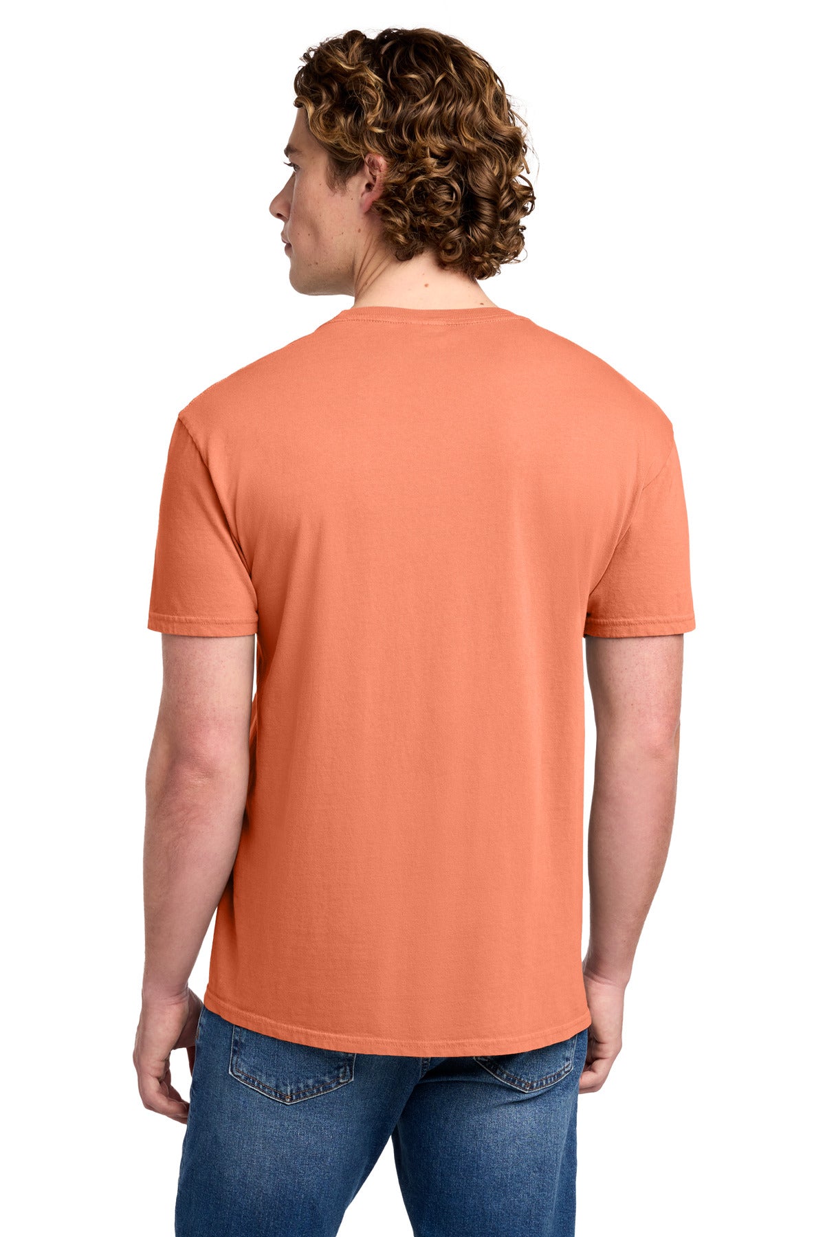 Custom Embroidered Port & Co T-Shirts  in Cantaloupe