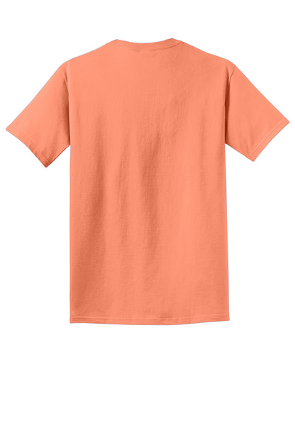 Custom Embroidered Port & Co T-Shirts  in Cantaloupe