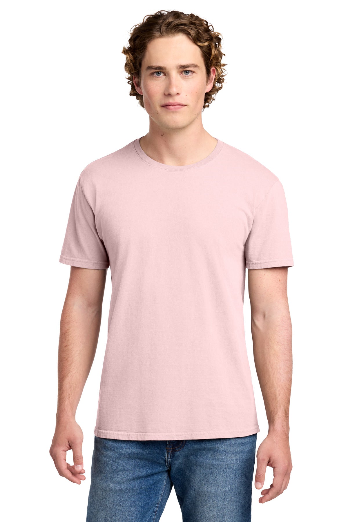 Custom Embroidered Port & Co T-Shirts  in Cherry Blossom