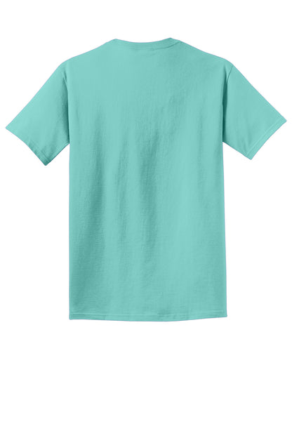 Custom Embroidered Port & Co T-Shirts  in Cool Mint