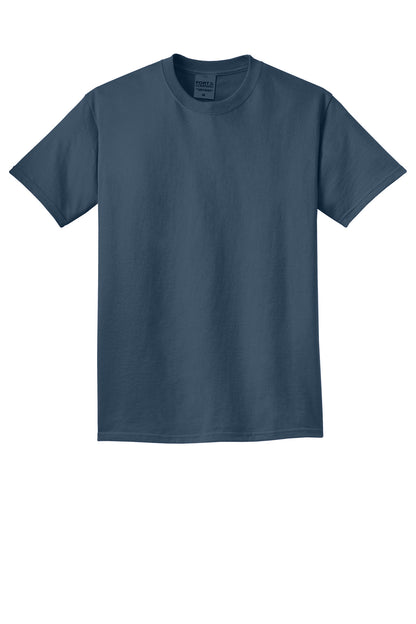 Custom Embroidered Port & Co T-Shirts  in Denim Blue
