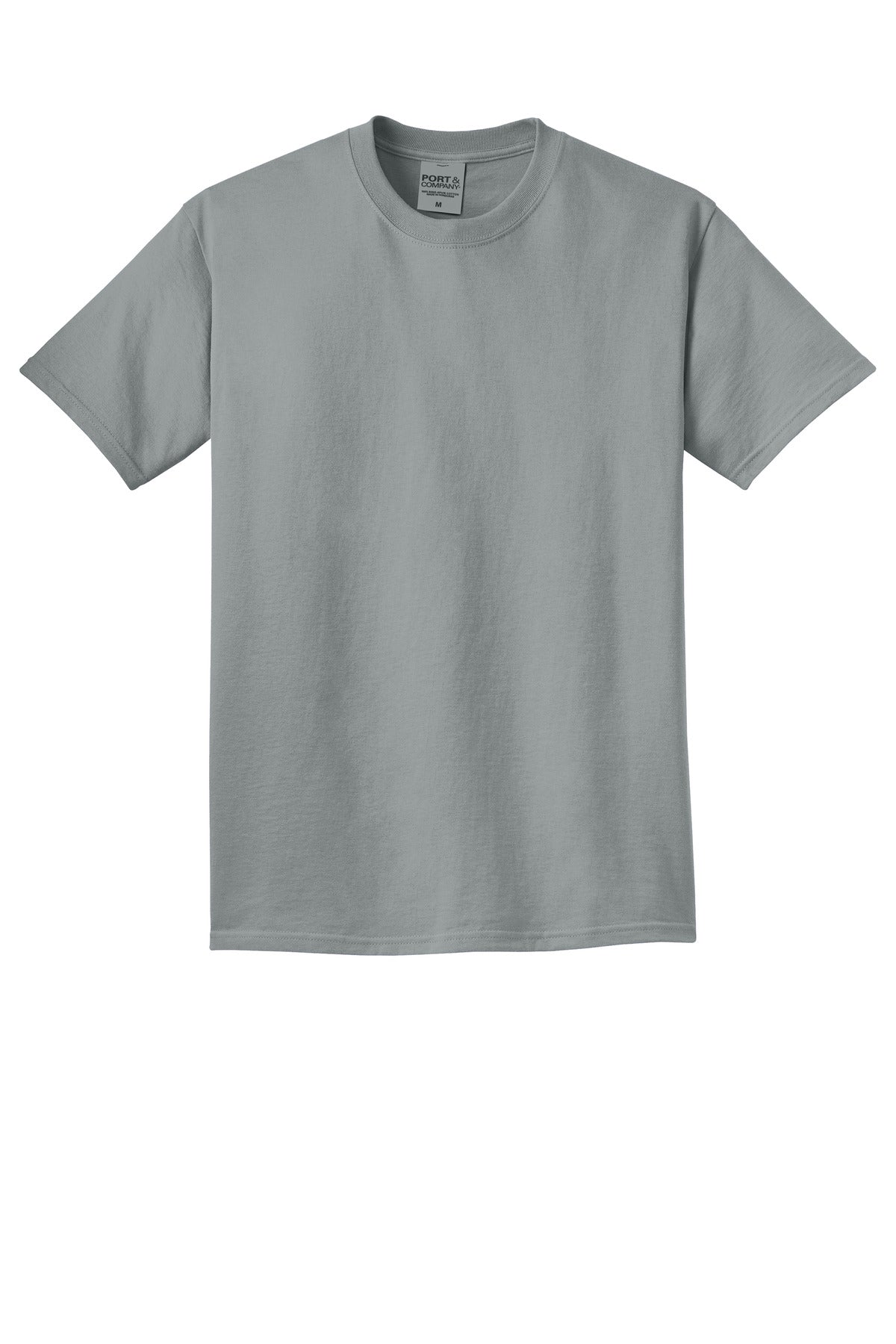 Custom Embroidered Port & Co T-Shirts  in Dove Grey