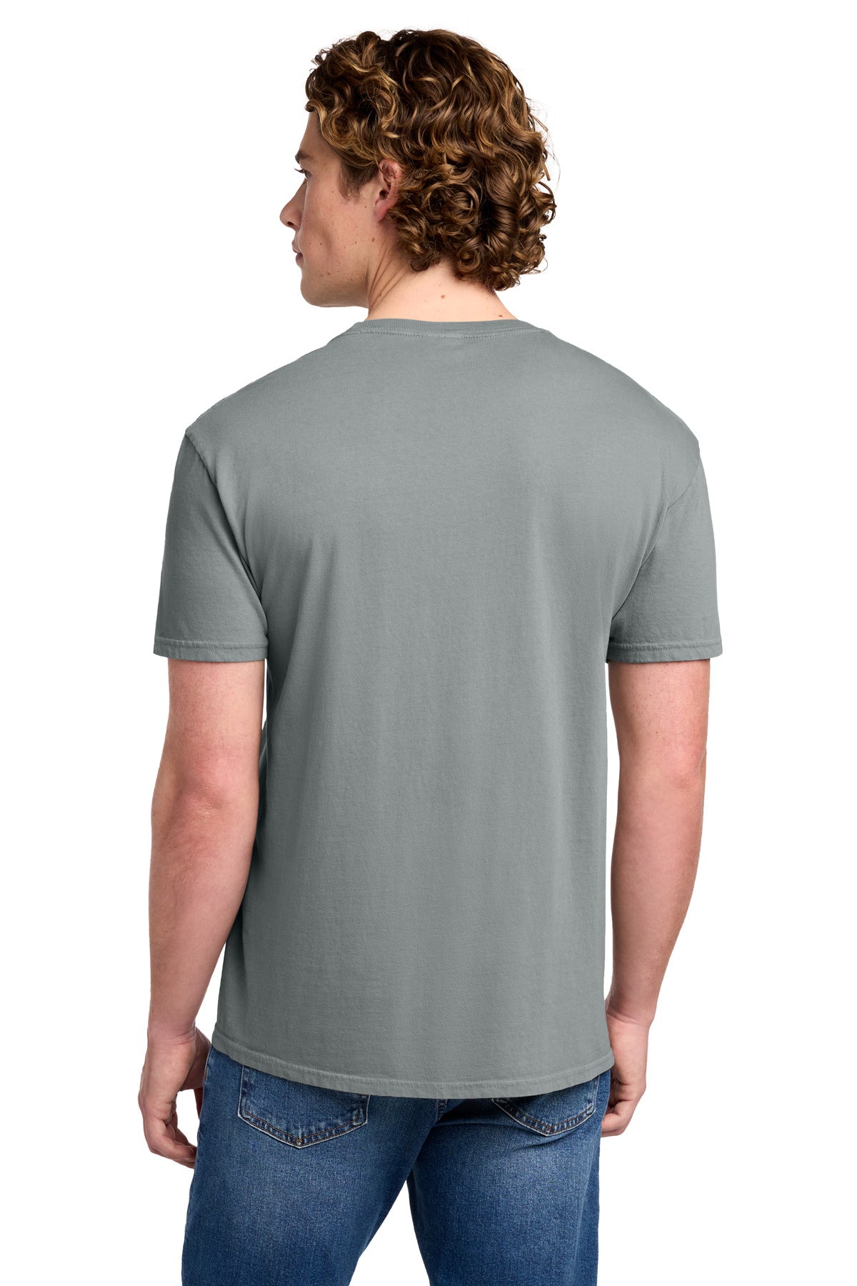 Custom Embroidered Port & Co T-Shirts  in Dove Grey