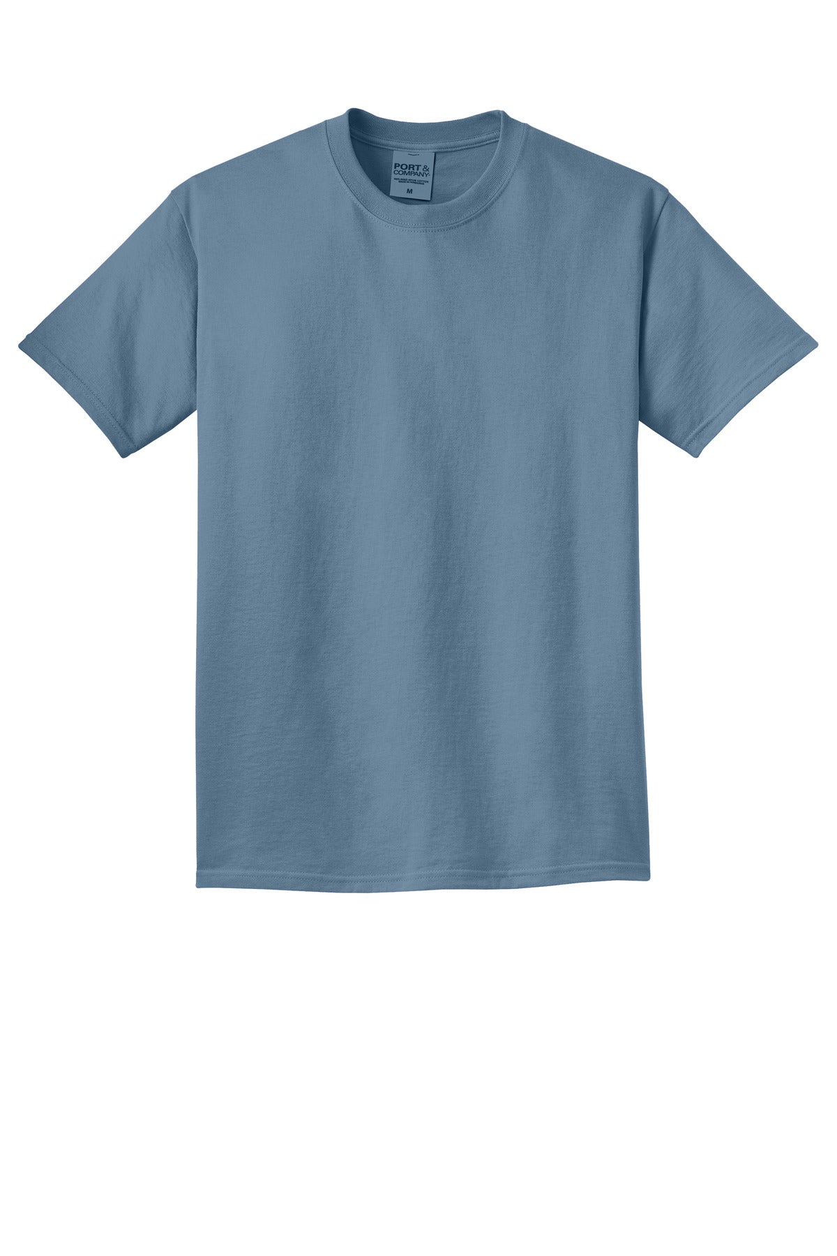 Custom Embroidered Port & Co T-Shirts  in Faded Denim