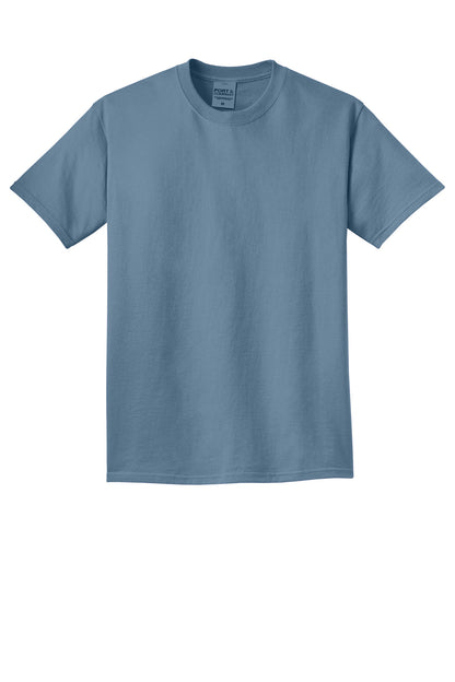 Custom Embroidered Port & Co T-Shirts  in Faded Denim