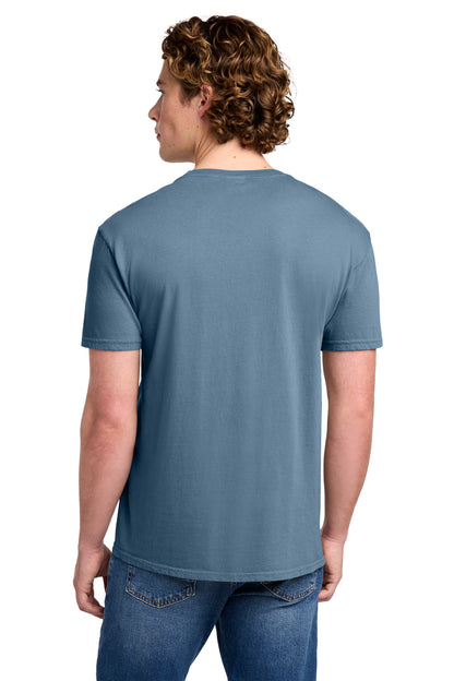 Custom Embroidered Port & Co T-Shirts  in Faded Denim
