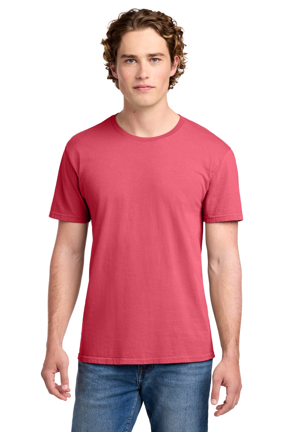 Custom Embroidered Port & Co T-Shirts  in Fruit Punch
