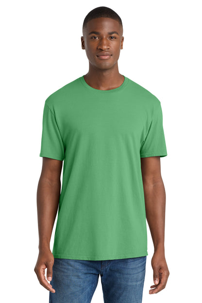 Custom Embroidered Port & Co T-Shirts  in Guacamole