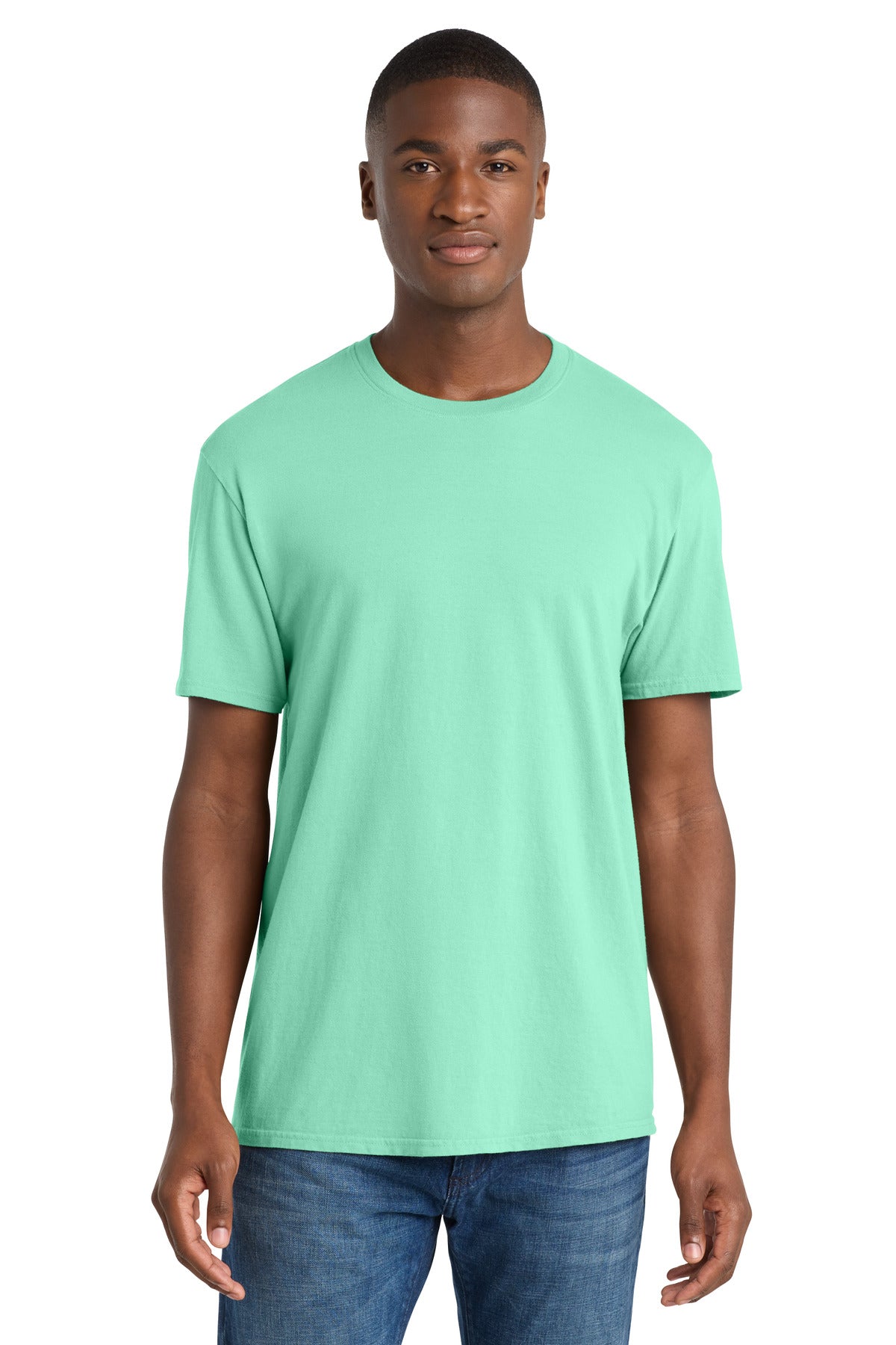 Custom Embroidered Port & Co T-Shirts  in Jadeite