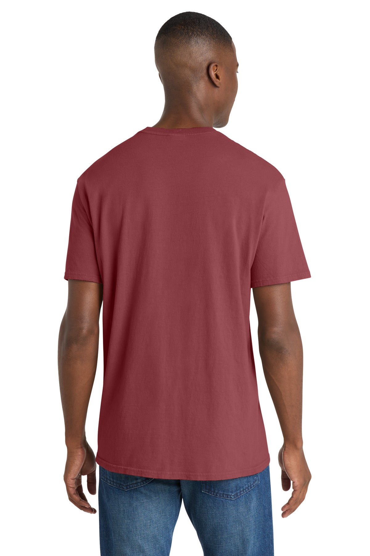 Custom Embroidered Port & Co T-Shirts  in Merlot