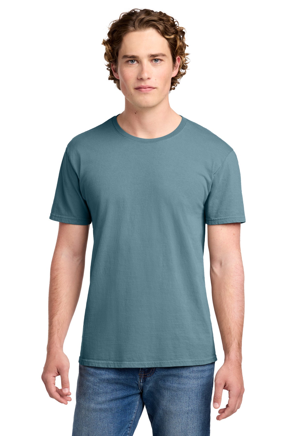 Custom Embroidered Port & Co T-Shirts  in Mist