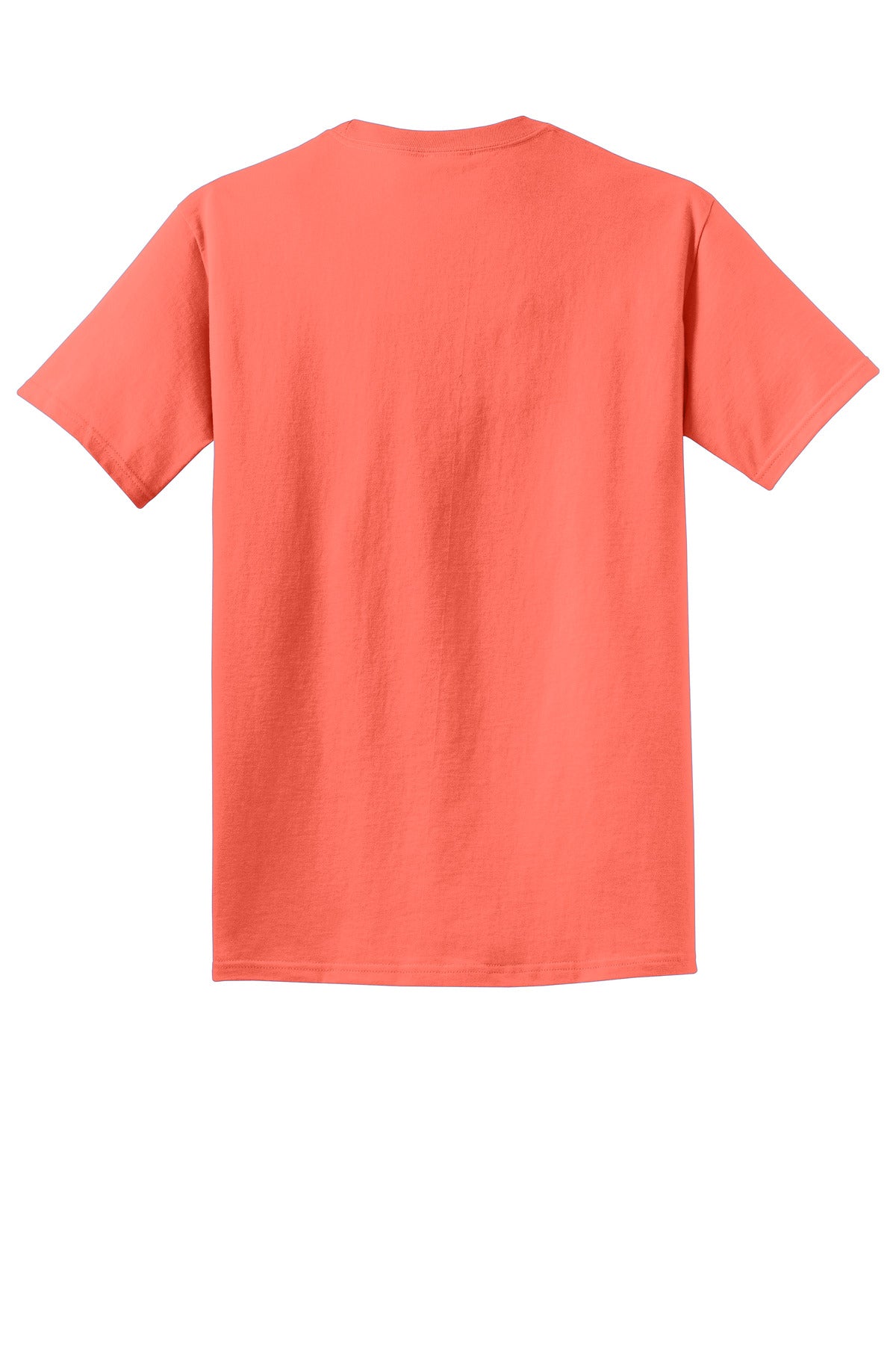 Custom Embroidered Port & Co T-Shirts  in Neon Coral