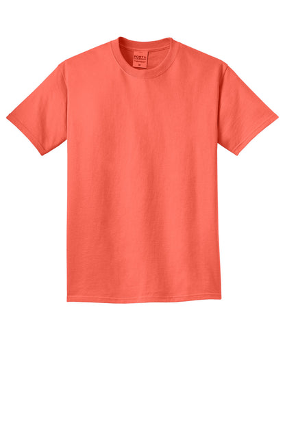 Custom Embroidered Port & Co T-Shirts  in Neon Coral