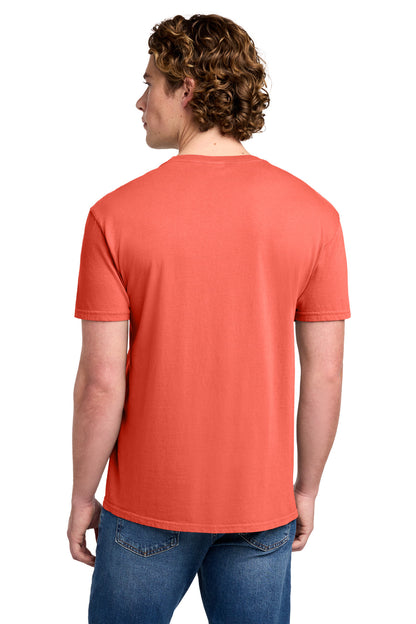Custom Embroidered Port & Co T-Shirts  in Neon Coral