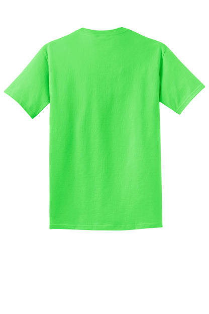 Custom Embroidered Port & Co T-Shirts  in Neon Green