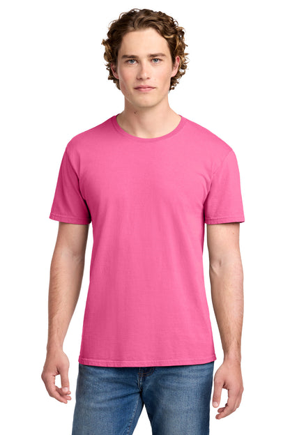 Custom Embroidered Port & Co T-Shirts  in Neon Pink