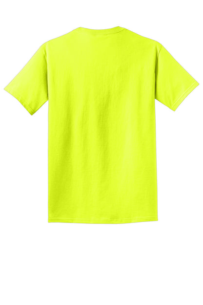 Custom Embroidered Port & Co T-Shirts  in Neon Yellow