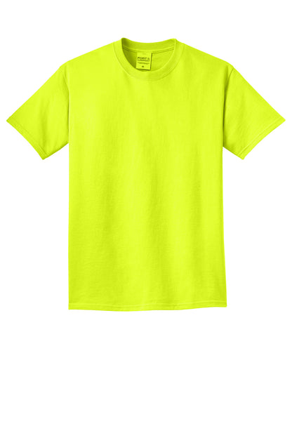 Custom Embroidered Port & Co T-Shirts  in Neon Yellow