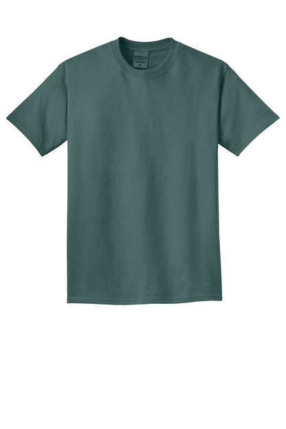 Custom Embroidered Port & Co T-Shirts  in Nordic Green