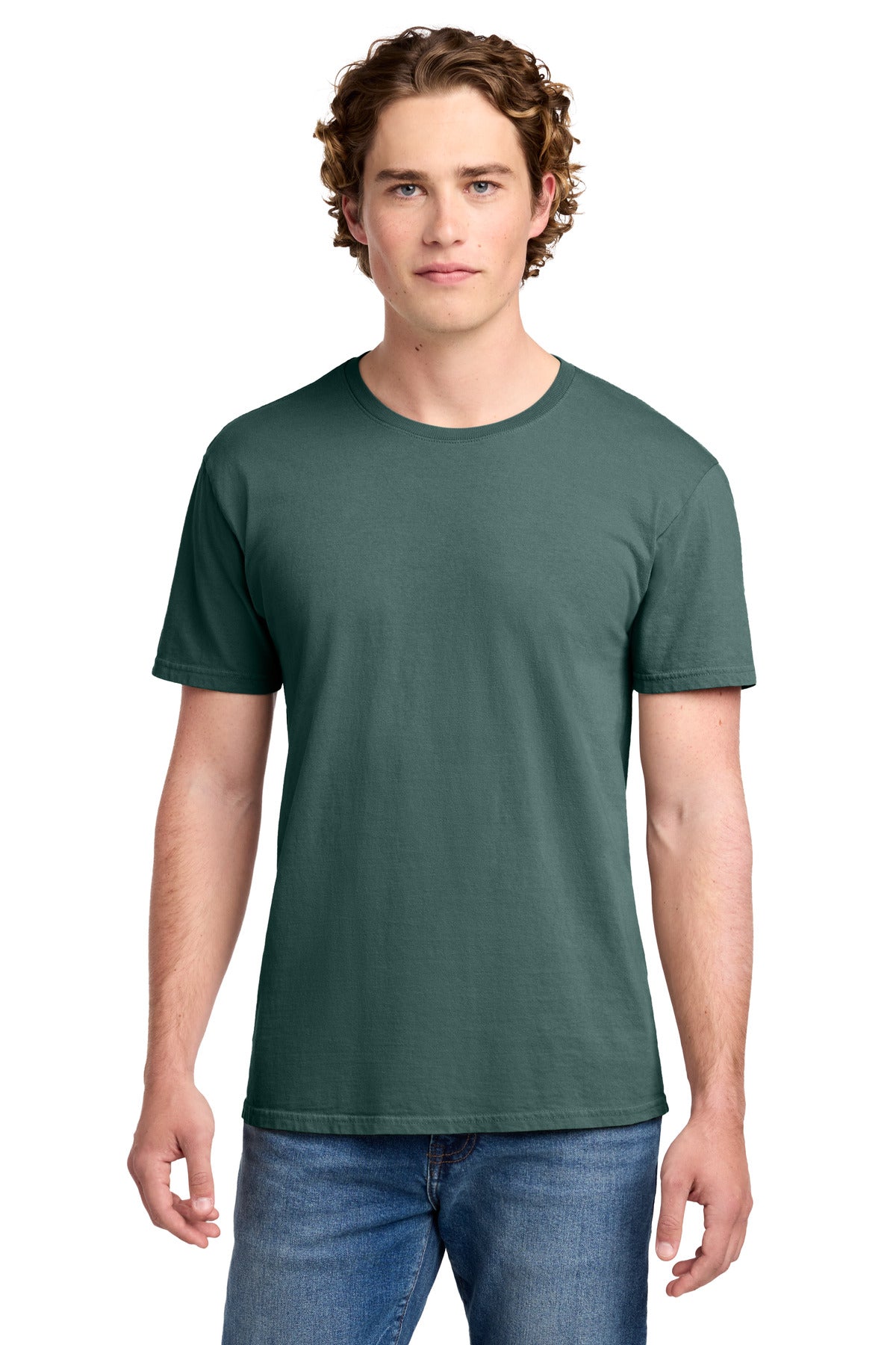 Custom Embroidered Port & Co T-Shirts  in Nordic Green