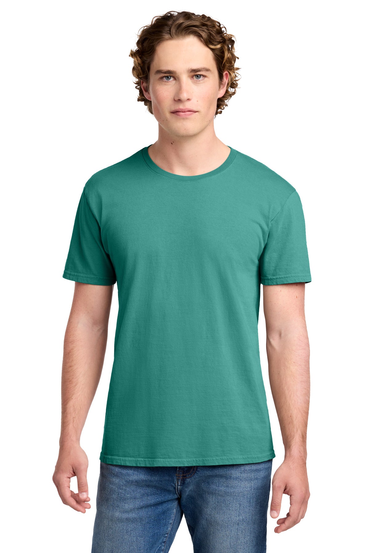 Custom Embroidered Port & Co T-Shirts  in Peacock