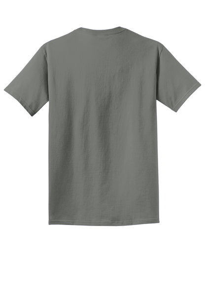 Custom Embroidered Port & Co T-Shirts  in Pewter