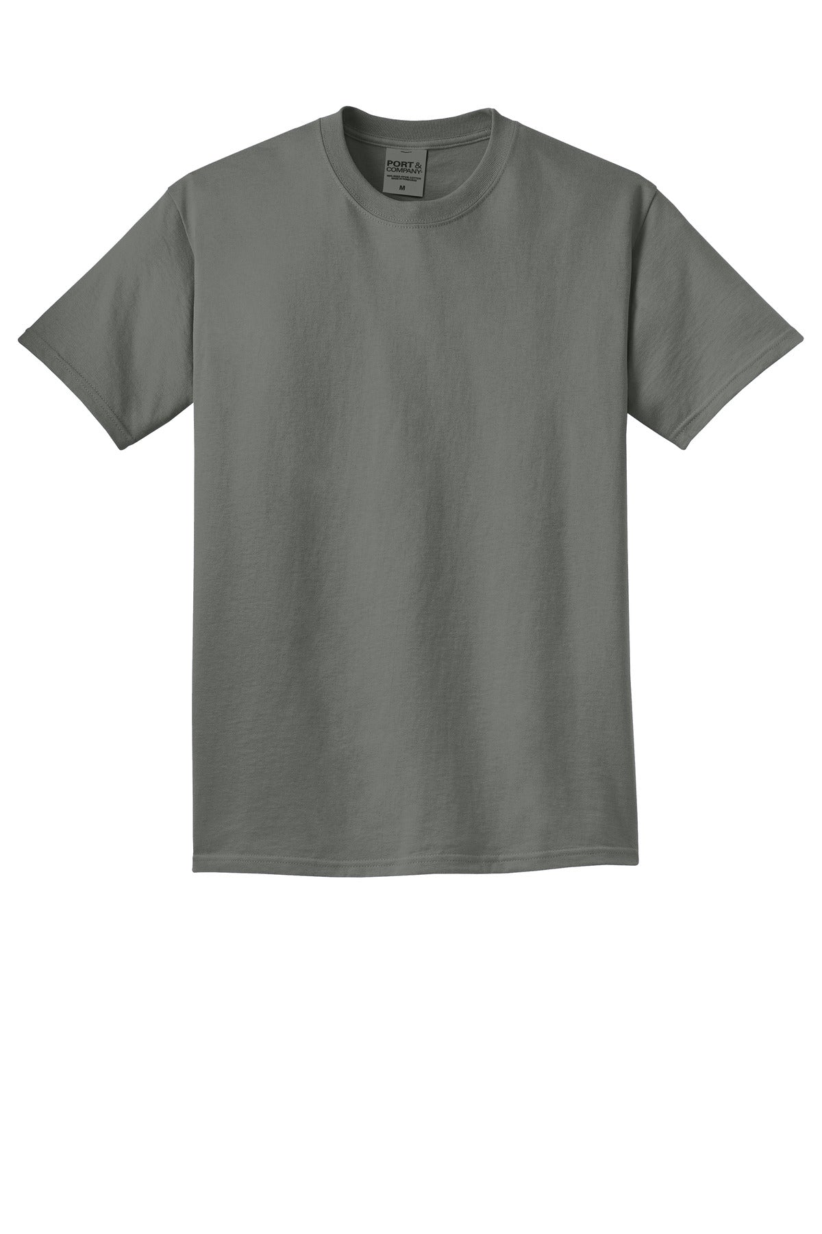 Custom Embroidered Port & Co T-Shirts  in Pewter
