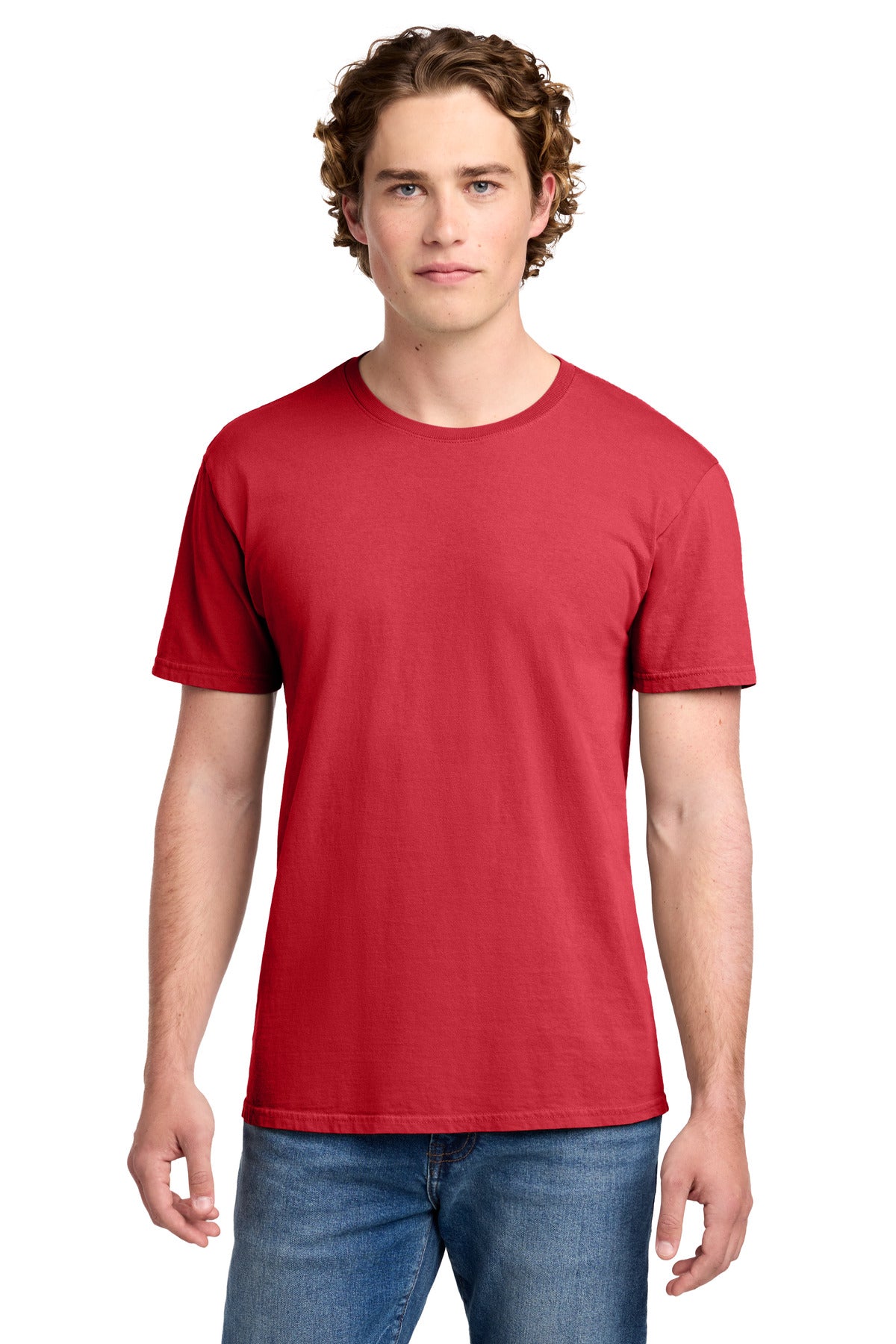 Custom Embroidered Port & Co T-Shirts  in Poppy