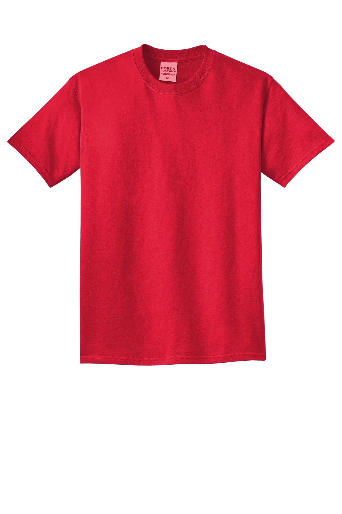 Custom Embroidered Port & Co T-Shirts  in Red