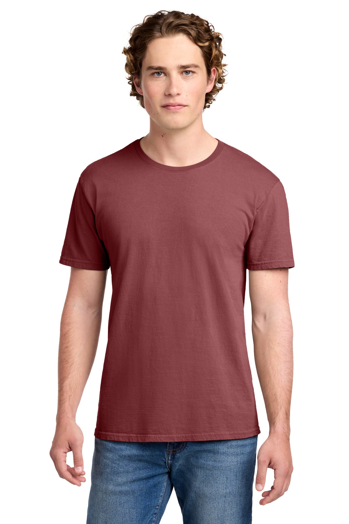 Custom Embroidered Port & Co T-Shirts  in Red Rock
