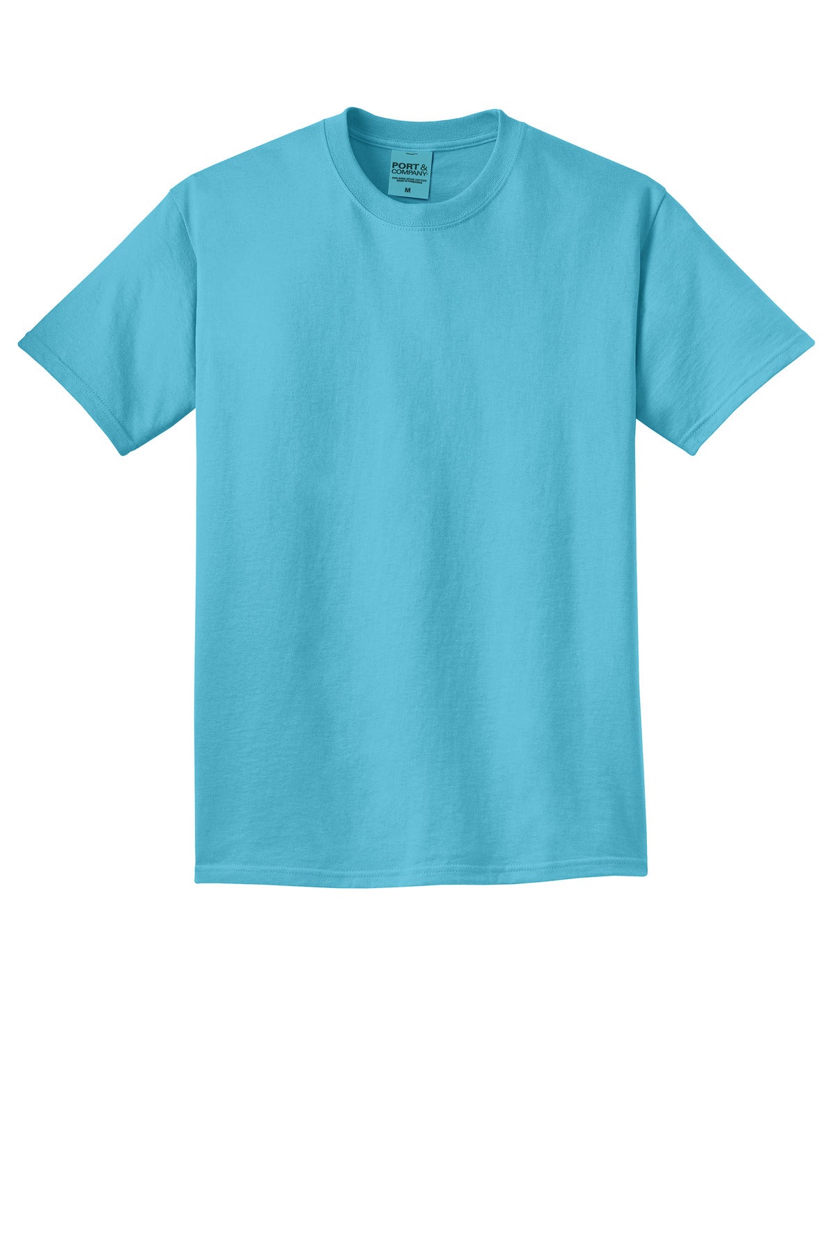 Custom Embroidered Port & Co T-Shirts  in Tidal Wave