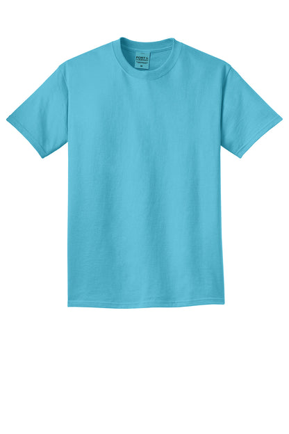 Custom Embroidered Port & Co T-Shirts  in Tidal Wave