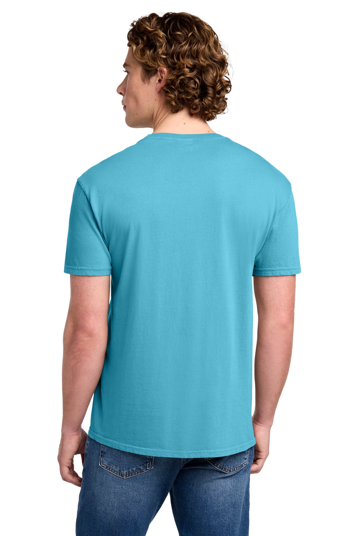 Custom Embroidered Port & Co T-Shirts  in Tidal Wave