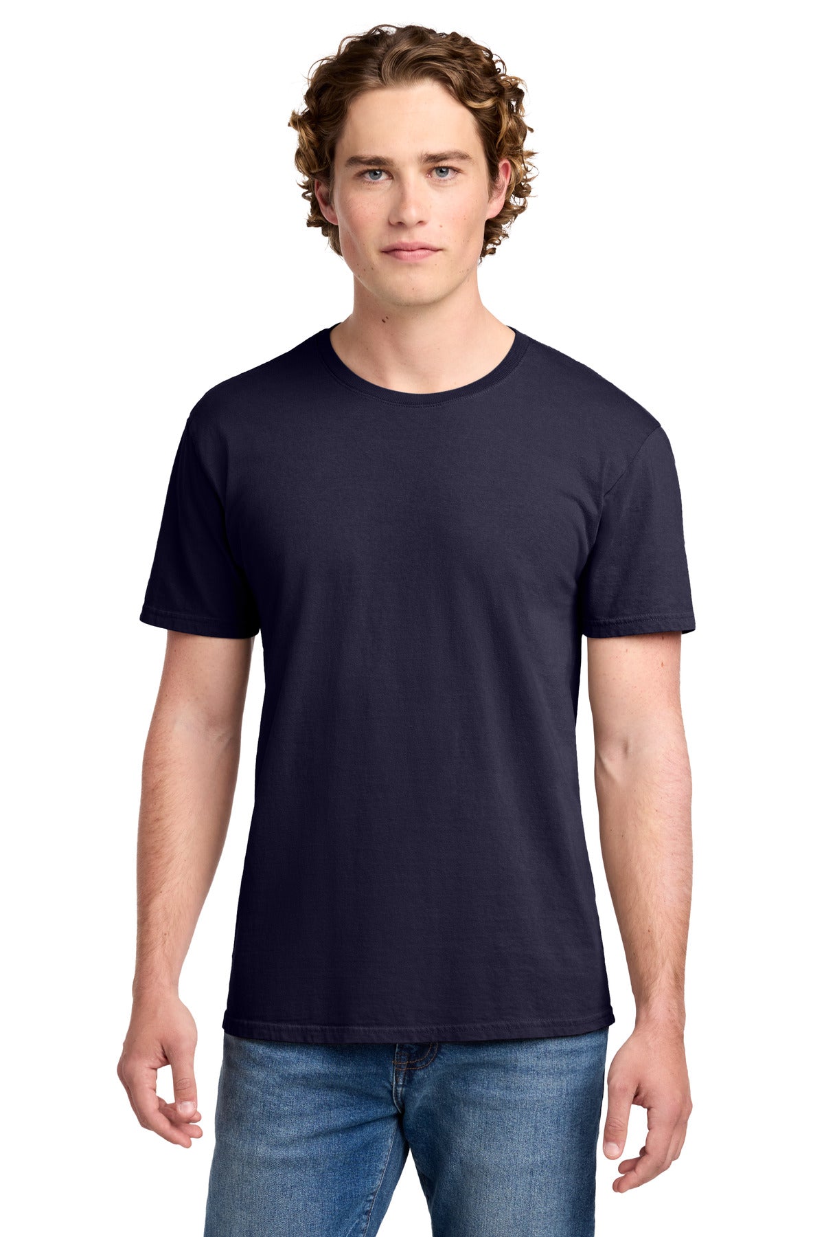 Custom Embroidered Port & Co T-Shirts  in True Navy