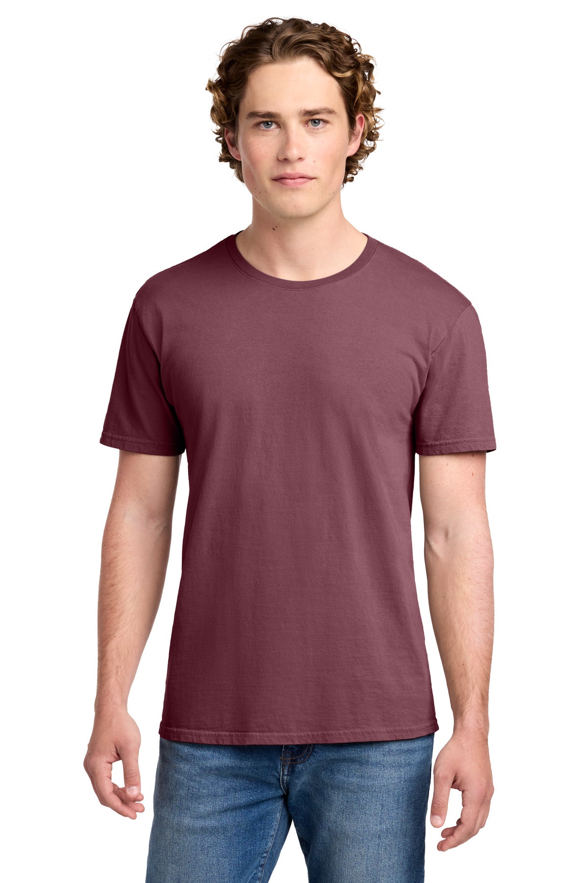 Custom Embroidered Port & Co T-Shirts  in Wineberry