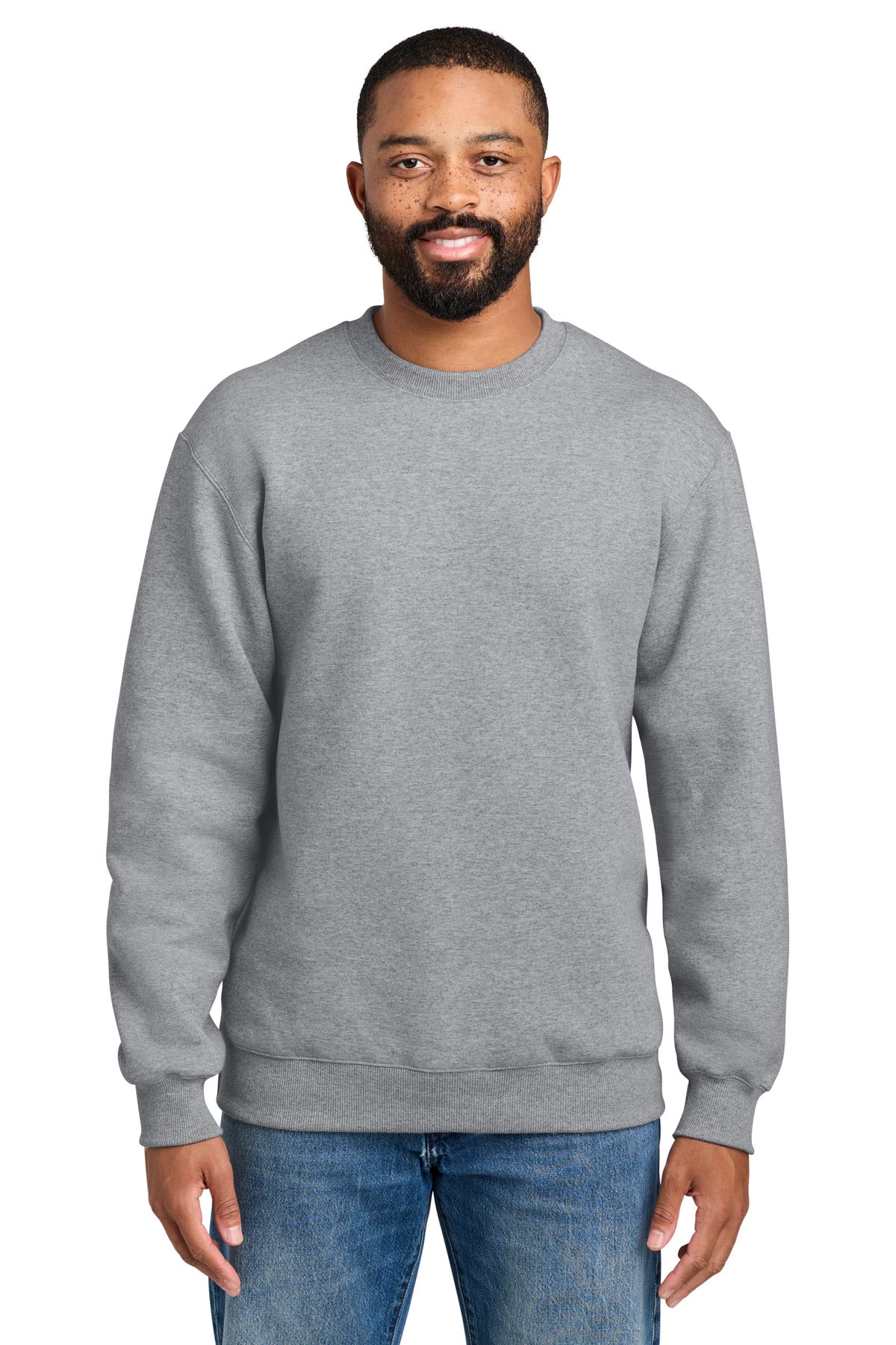 Custom Embroidered Port & Co Sweatshirts in Athletic Heather