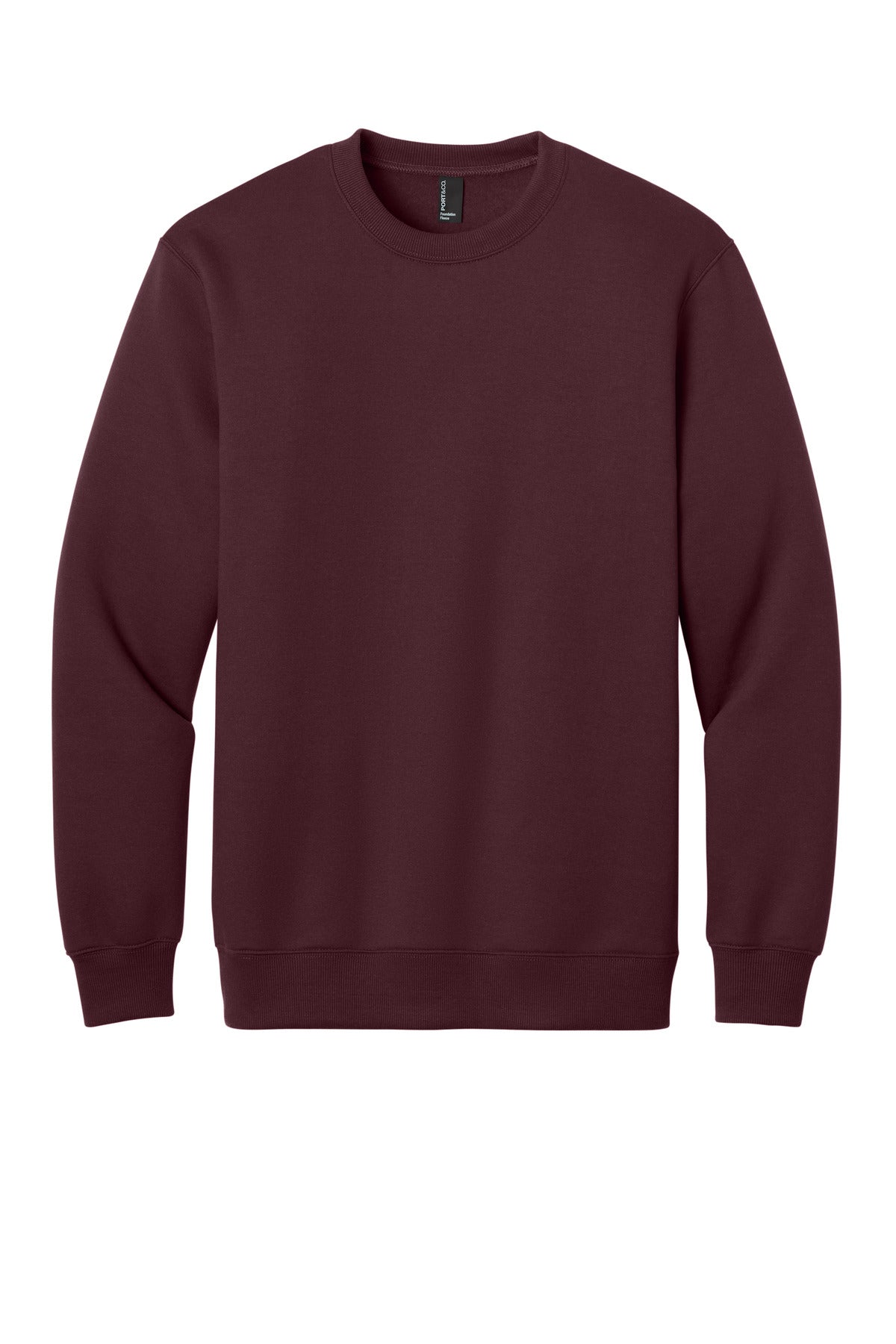 Custom Embroidered Port & Co Sweatshirts in Athletic Maroon