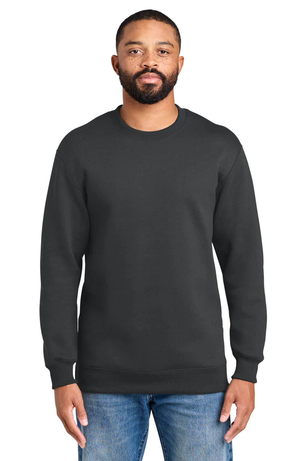 Custom Embroidered Port & Co Sweatshirts in Coal Grey