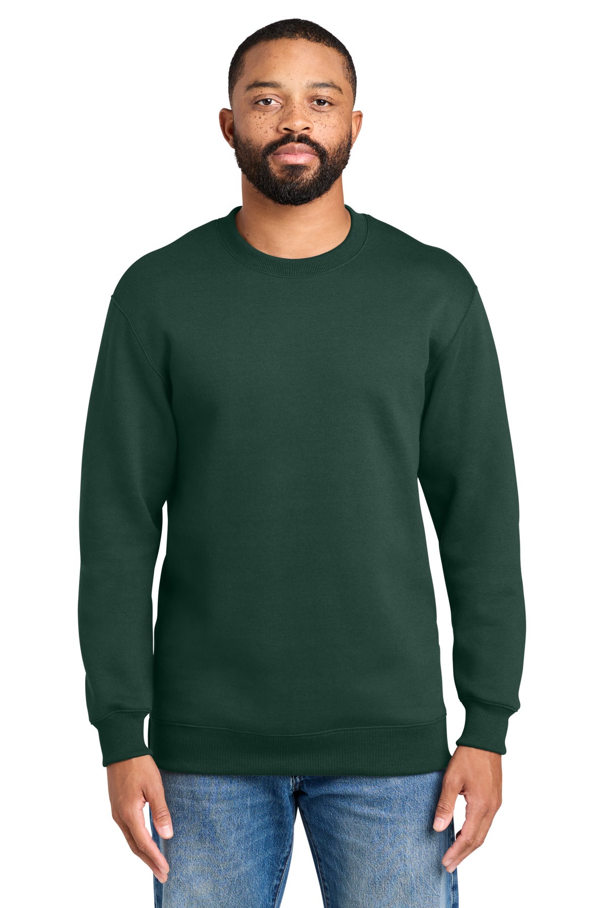Custom Embroidered Port & Co Sweatshirts in Dark Green