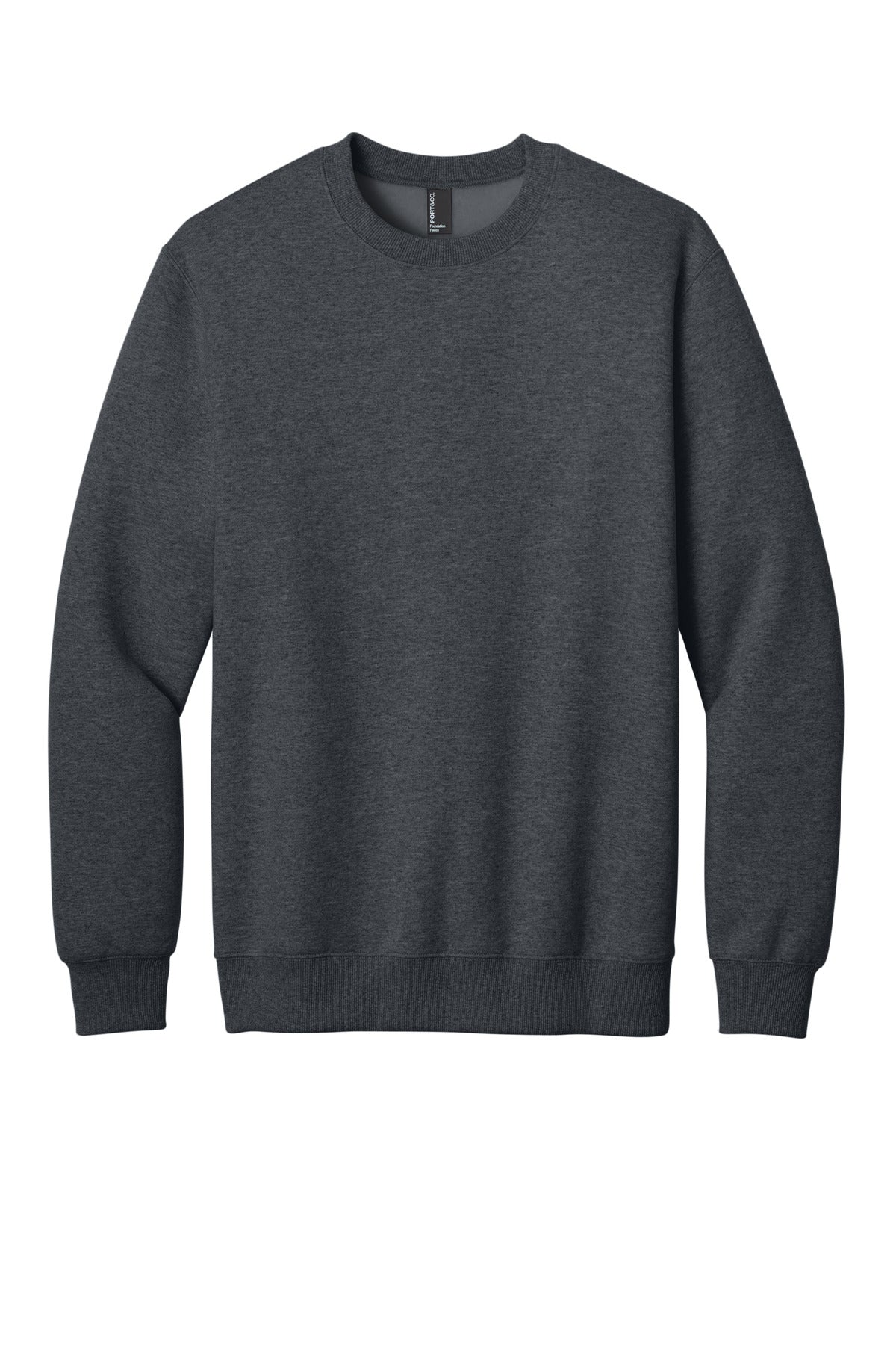 Custom Embroidered Port & Co Sweatshirts in Dark Heather Grey