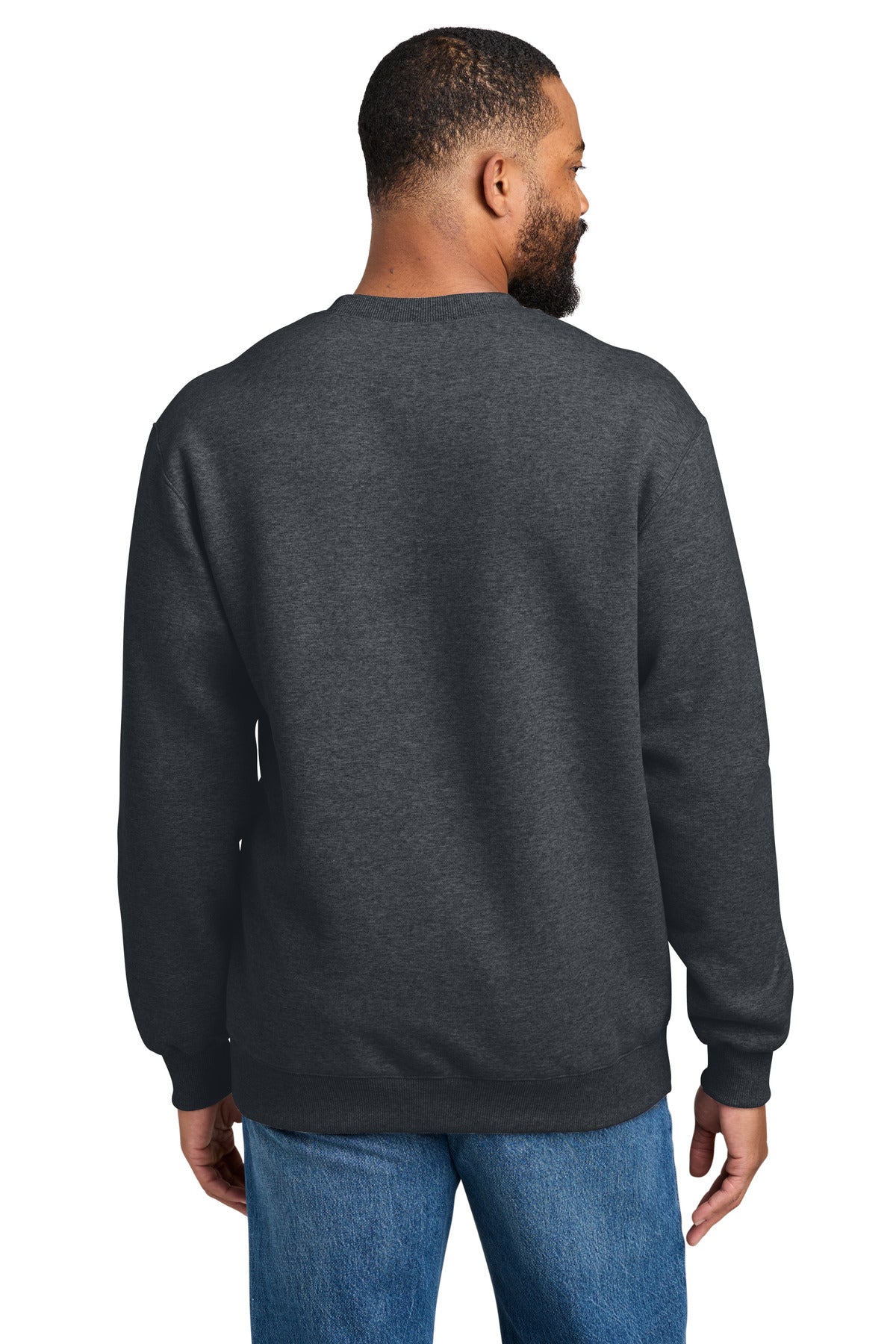 Custom Embroidered Port & Co Sweatshirts in Dark Heather Grey