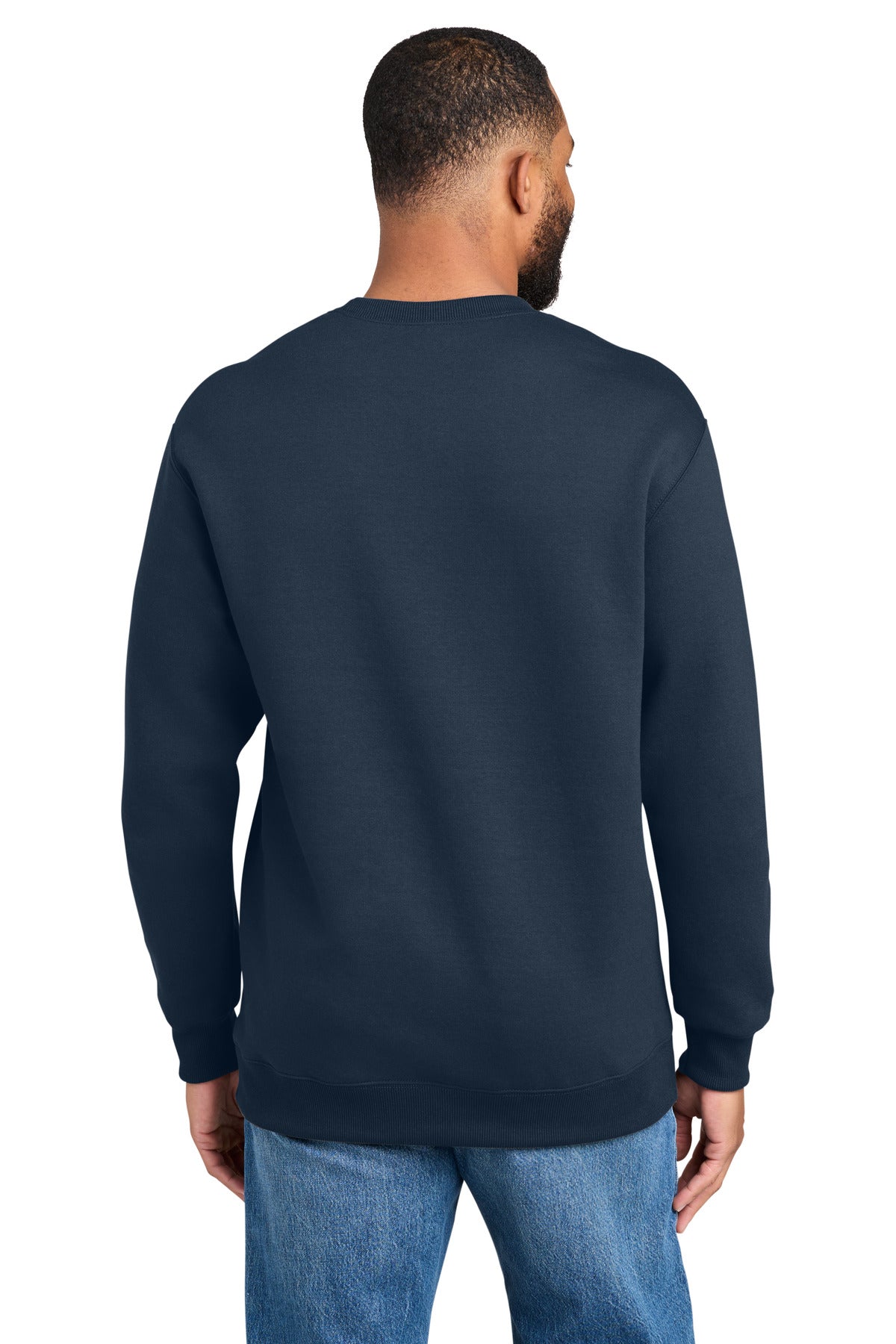 Custom Embroidered Port & Co Sweatshirts in Deep Navy
